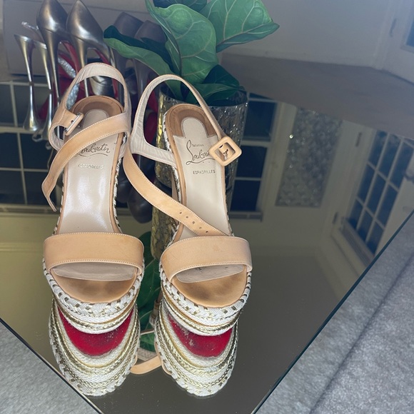 Christian Louboutin Leather Platform Wedge - Picture 13 of 13